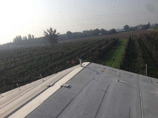 Manutenzione linea vita orizzontale a pali a Brescia
